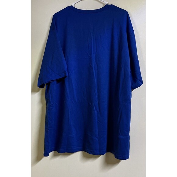 Fender Size 4X Short Sleeve TShirt Sportswear 100% Polyester Bright Blue Crew Ne - Picture 5 of 7